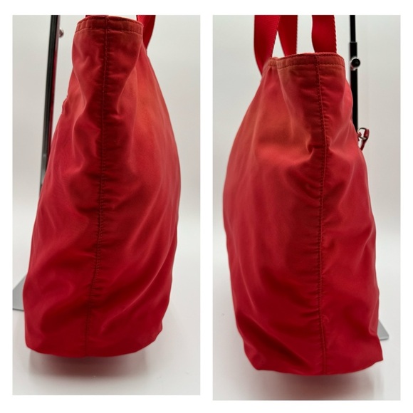 Prada - Authentic - Red Nylon Tote Bag - Picture 9 of 16